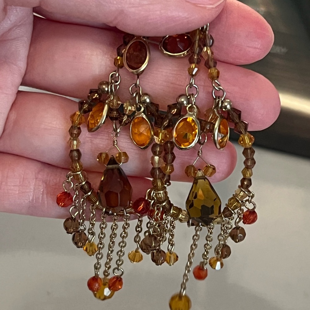Vintage Beaded Tassle Drop Earrings